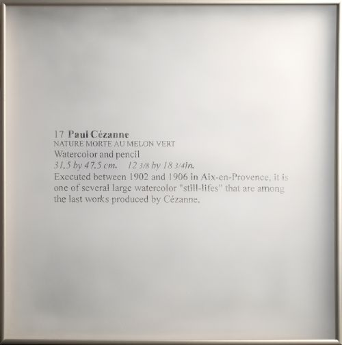 RAFAEL TIMONER, "Paul Cezanne Nature Morte au melon vert", 