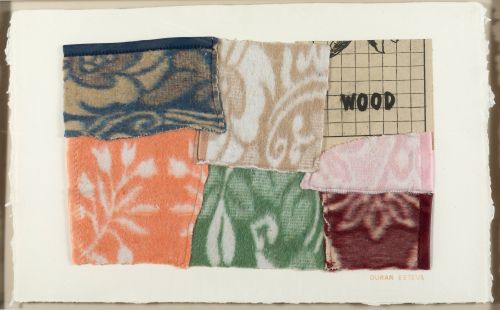 PEP DURÁN, "Wood", 1989, Collage mantas tejidos de diferent