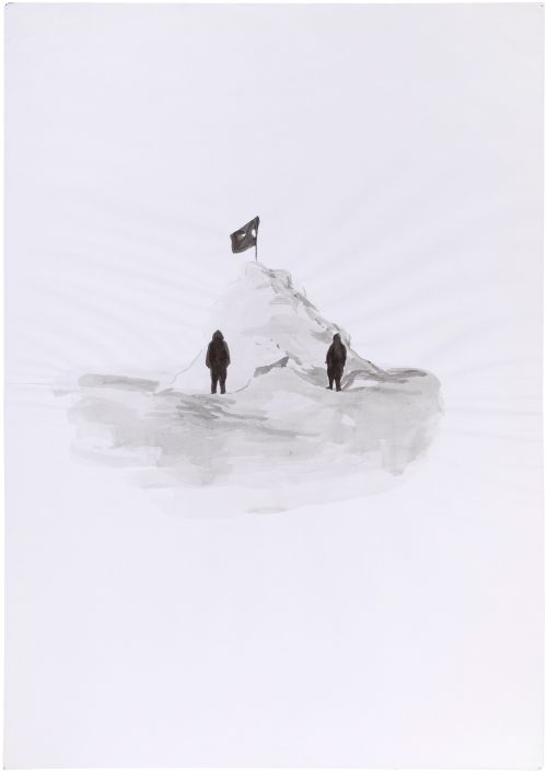 ALICIA KOPF, "Exploración polar", 2016, Tintas y aguada sob