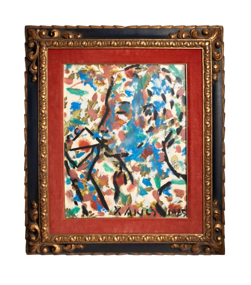 XANO ARMENTER, "Sin título", 1985, Técnica mixta sobre papel