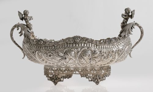 Centro de mesa de plata contrastada, ley 925, Turquía, S.XX