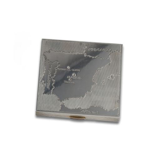 POLVERA DE PLATA CON MAPA ESPAÑA