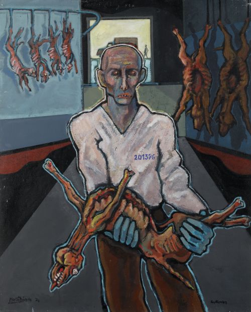 JUAN MARTÍN BOVEDA, "Subsistir", 1974, Óleo sobre lienzo
