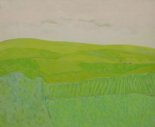 MANUEL  MARTOS, "Verdes en la campiña", Óleo sobre lienzo