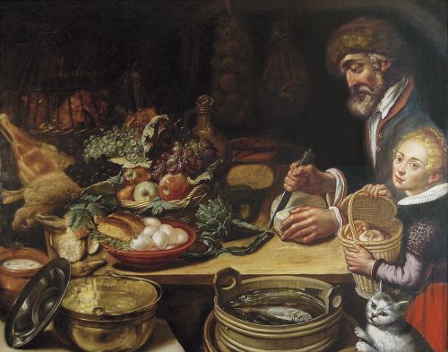 PIETER CORNELISZ  VAN RIJCK, "Interior de cocina", c.1620, 