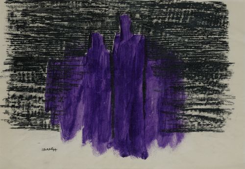 AGUSTÍN IBARROLA, "Sin título", Técnica mixta sobre papel