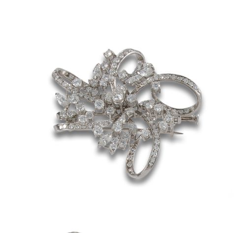 BROCHE FLOR DE ORO Y DIAMANTES