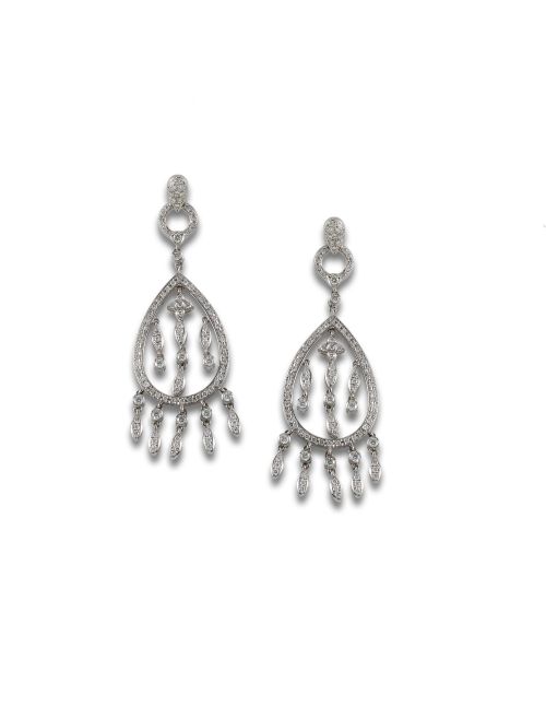 PENDIENTES LARGOS DE ORO Y DIAMANTES