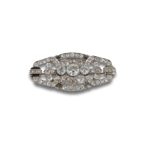 PLATINUM ART DECO BROOCH WITH DIAMONDS