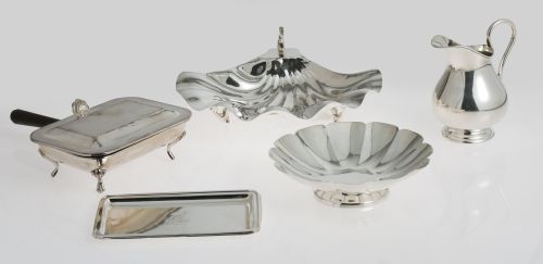 Salvilla en forma de venera de plata Sterling mexicana, ley