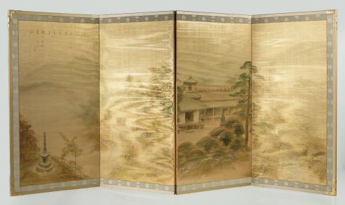 Biombo de cuatro hojas, Japón, S.XX