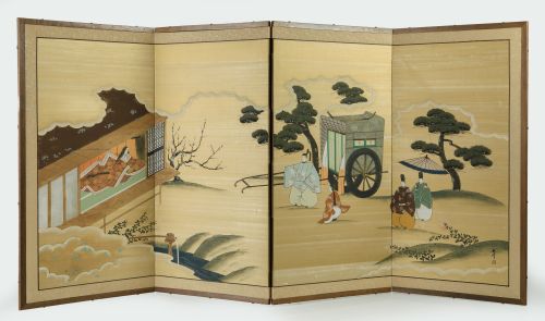 Biombo de cuatro hojas, Japón, S.XX