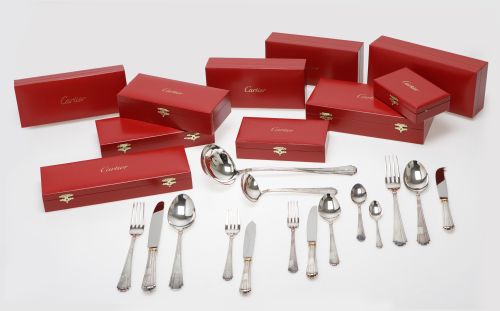 Cubertería de la casa Cartier modelo "La Maison de Louis Ca