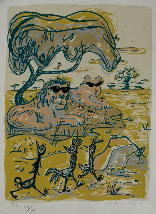 JAVIER MARISCAL, "Multipotiques", Litografía sobre papel