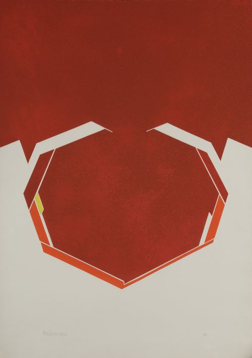 PABLO PALAZUELO, "Sigla X", 1977, Aguatinta sobre papel Arc