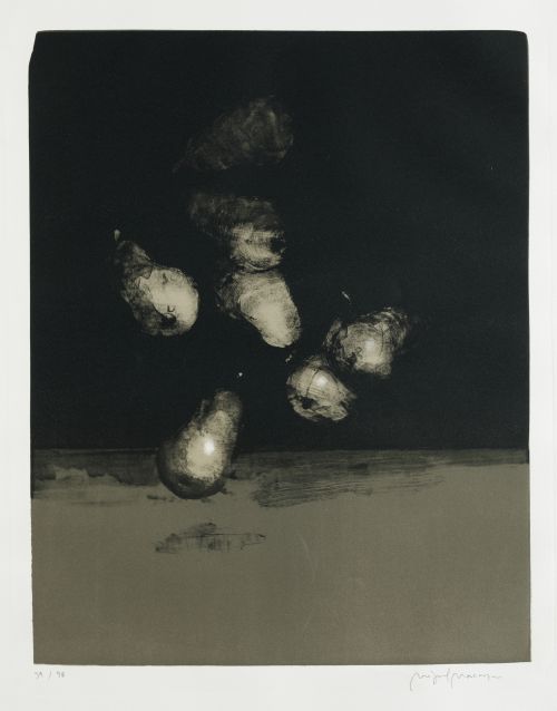 MIGUEL  MACAYA, "7 peras", Litografía sobre papel