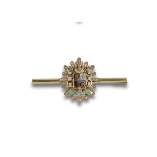 EMBLEMA DE REGISTRADOR DE PLATA DORADA.