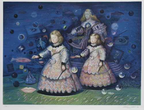 WLADIMIR ZABALETA, "Las meninas de Velázquez", 1996, Serigr
