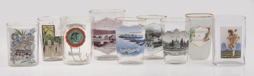 Nine pouch glasses, Spain, late 19th century - early 20th c