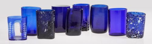 Nine pouch glasses, 19th - 20th centuries