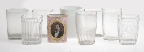 Nine pouch glasses, late 19th century - early 20th century