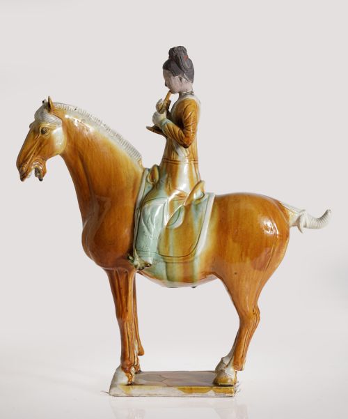 Ceramic figurine based on models from the Tang Dynasty, Chi