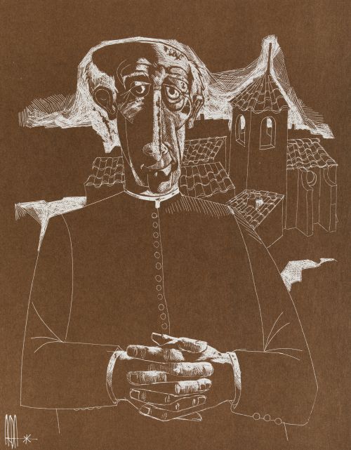 JUAN ANTONIO ALDA, "Personajes de España”, Cinco grabados
