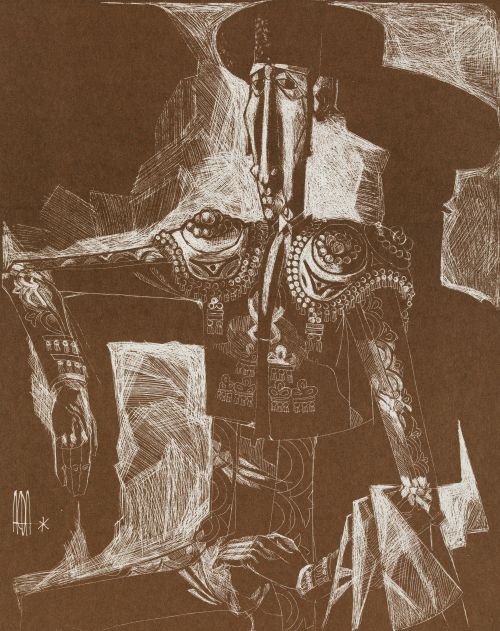 JUAN ANTONIO ALDA, "Personajes de España”, Cinco grabados