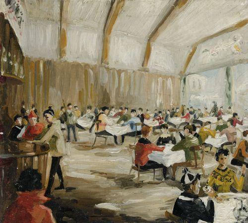 ANONYMOUS (/20th century) "Coffee interior"