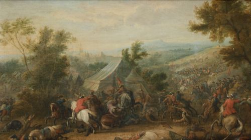DUTCH SCHOOL (17th CENTURY) "Battle Scene"