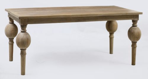 Dining table made of distressed wood, 20th century