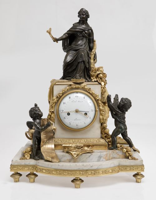 Louis XVI table clock, Fetil Aine, France, c. 1800.