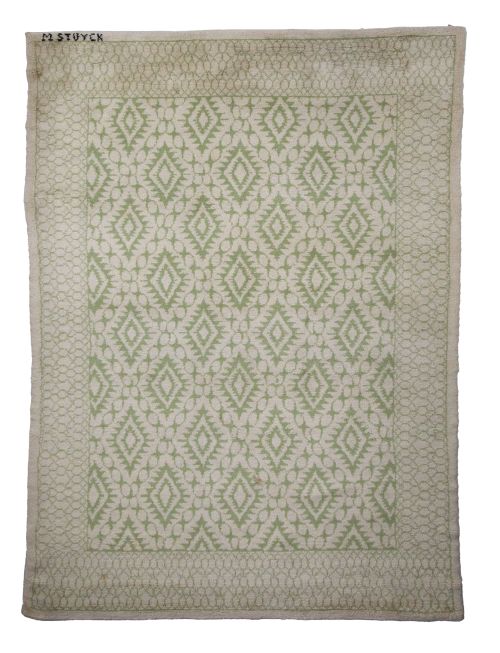 Alfombra española de lana anudada a mano tipo Cuenca, Migue