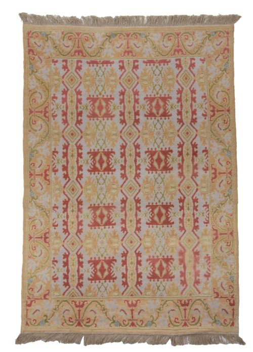 Alfombra de lana anudada a mano tipo Cuenca, posiblemente F