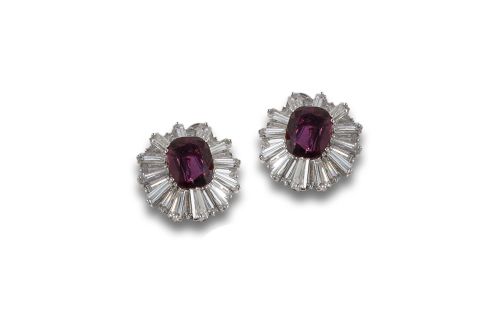 RUBY AND DIAMOND EARRINGS