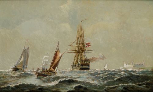 ANONYMOUS (Early 20th Century) "Seascape with the Danish fr