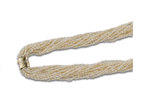 FRESHWATER PEARL NECKLACE WITH GOLD CLASP