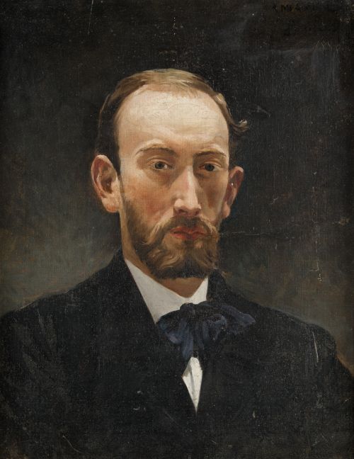 ESCUELA ESPAÑOLA , "Retrato del Sr. Escoriaza", 1880, Óleo 