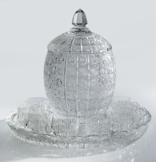 Ponchera de cristal de Bohemia, S.XX