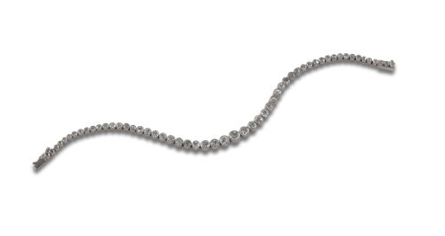 PLATINUM AND DIAMOND RIVIERE BRACELET