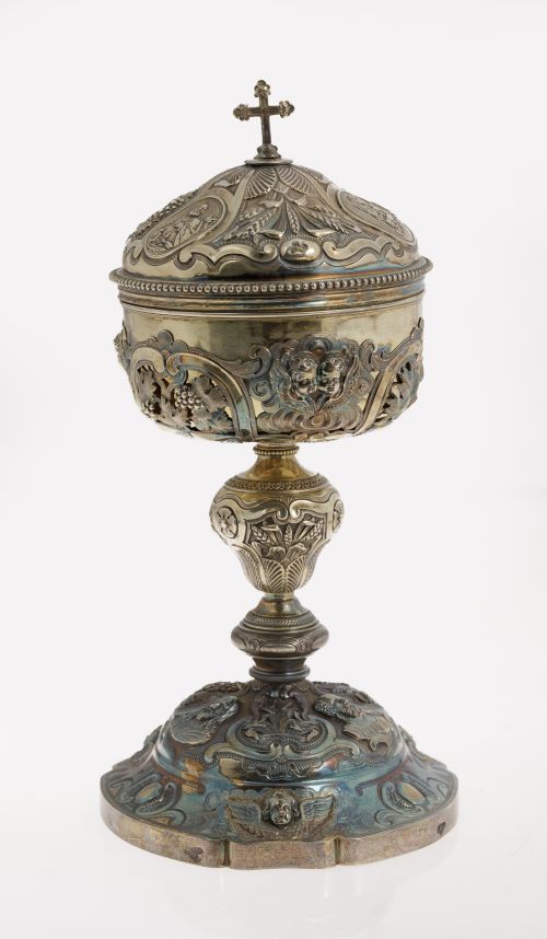 Hallmarked silver chalice, Spain, 19th century