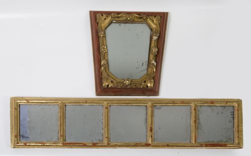Two mirrors made from antique elements, 18th century and la