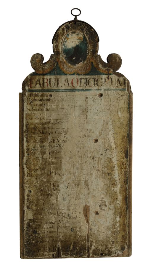 "Tabula Officiorum" Carmelite, Spain, 18th century and late