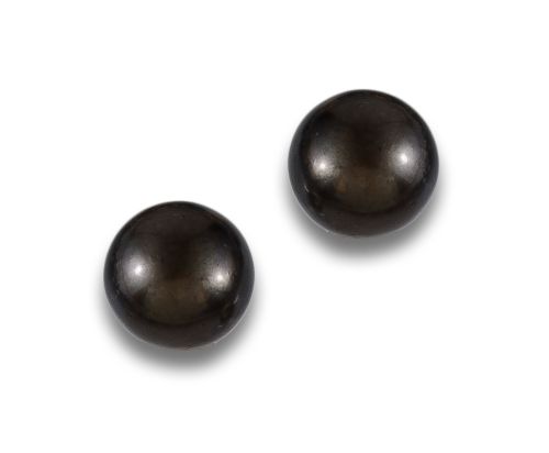SILVER EARRINGS WITH GREY PEARL