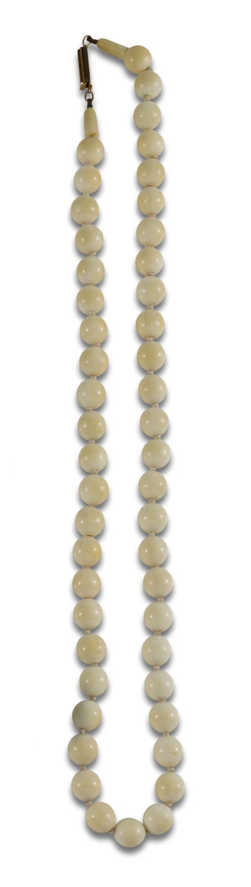 BONE AND GOLD BEAD NECKLACE