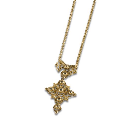 Bead Necklace with Gold Accents
