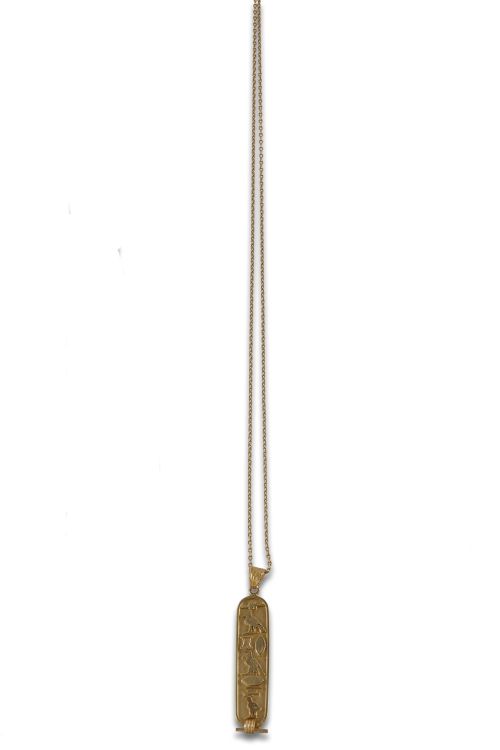 FORXAT GOLD NECKLACE WITH EGYPTIAN PENDANT