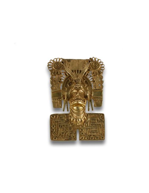 14K GOLD INCA BROOCH