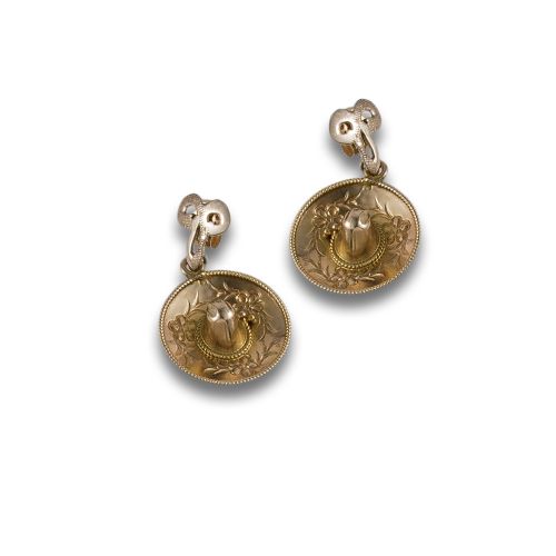 14K GOLD MEXICO HATS EARRINGS