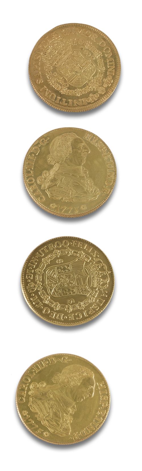 FOUR 8 ESCUDO GOLD COINS